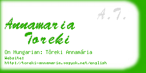 annamaria toreki business card